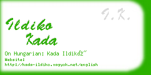 ildiko kada business card